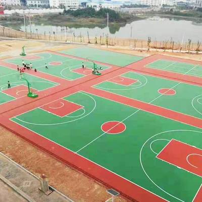 江門市籃球場翻新多少錢硅pu籃球場地價格承接球場施工小區單位運動場地鋪裝中小學羽毛球排球場德慶縣